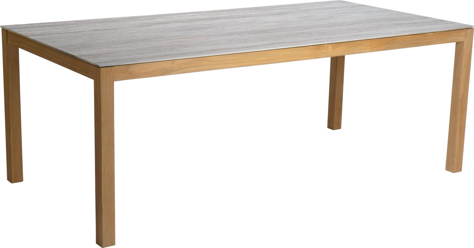 Stern Dining-Tisch Gartentisch Teakholz 200x100 cm mit wählbarer Tischplatte