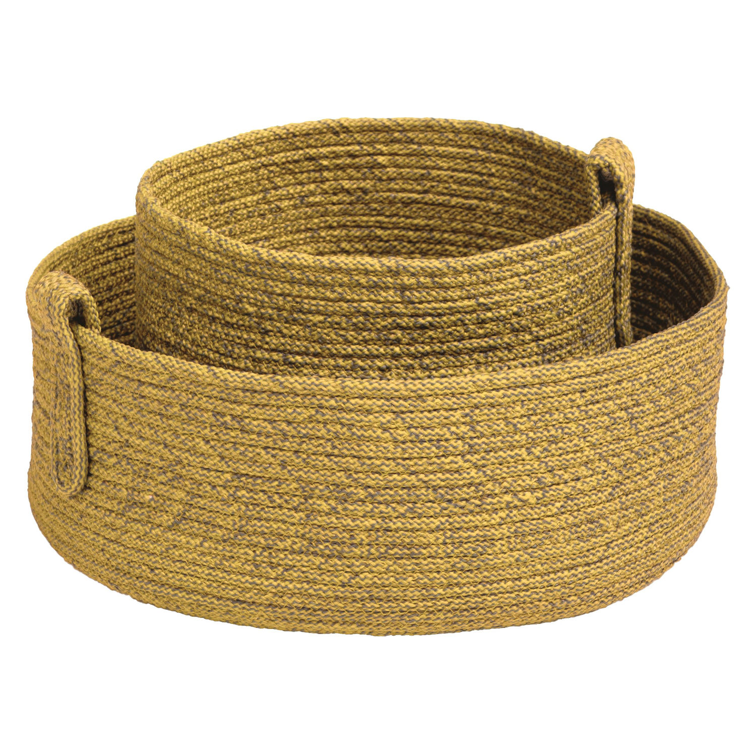Stern 2er-Set Dekokörbe Ø 20x13 cm und Ø 30x10 cm Synthetikfaser Rope gelb Korb Stern 2er-Set Dekokörbe Ø 20x13 cm und Ø 30x10 cm Synthetikfaser Rope gelb Korb