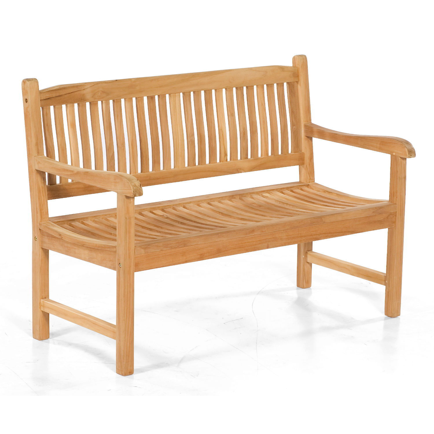 Sonnenpartner Buckingham 2-Sitzer Bank Sitzbank Gartenbank 130 cm Teakholz Pure