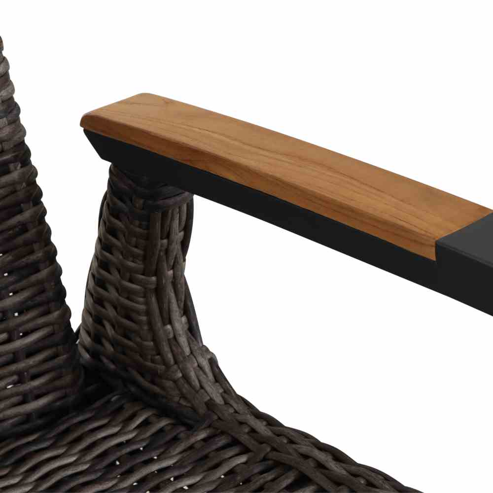 Siena Garden Verdo Dining Move Sessel Gardino®-Geflecht bronze-grau/Aluminium/Teak