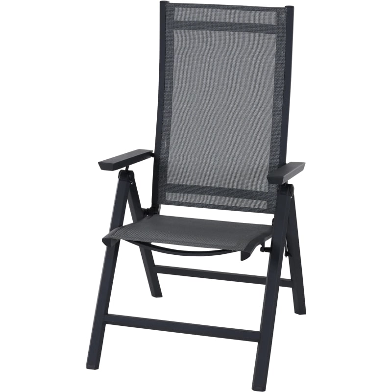 Siena Garden Tauro Klapp-Sessel – Aluminiumgestell (matt anthrazit) & royal-grey Textilbezug (S83264)