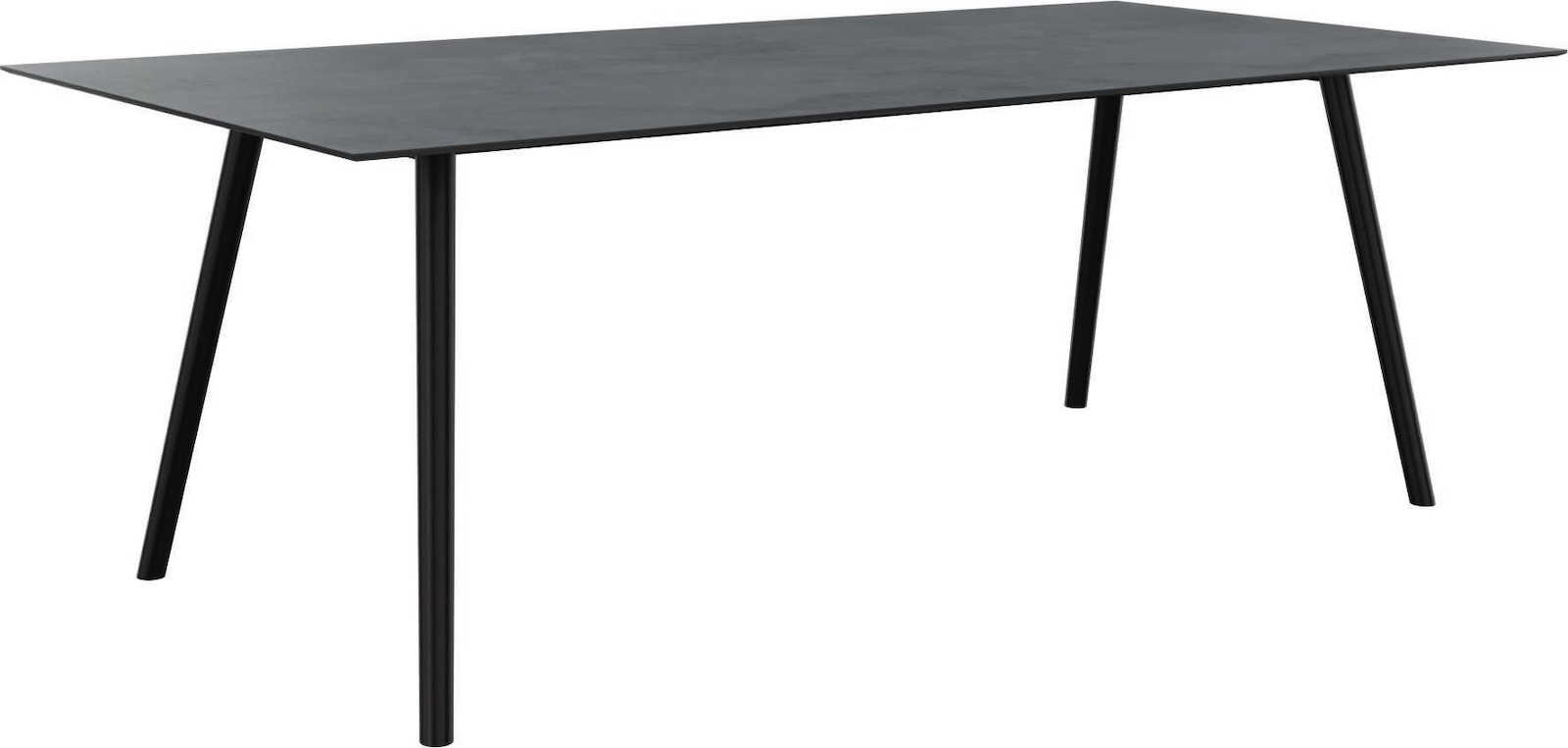 Stern Interno Dining-Tisch Gartentisch 220x100 cm Rundrohr Aluminium schwarz