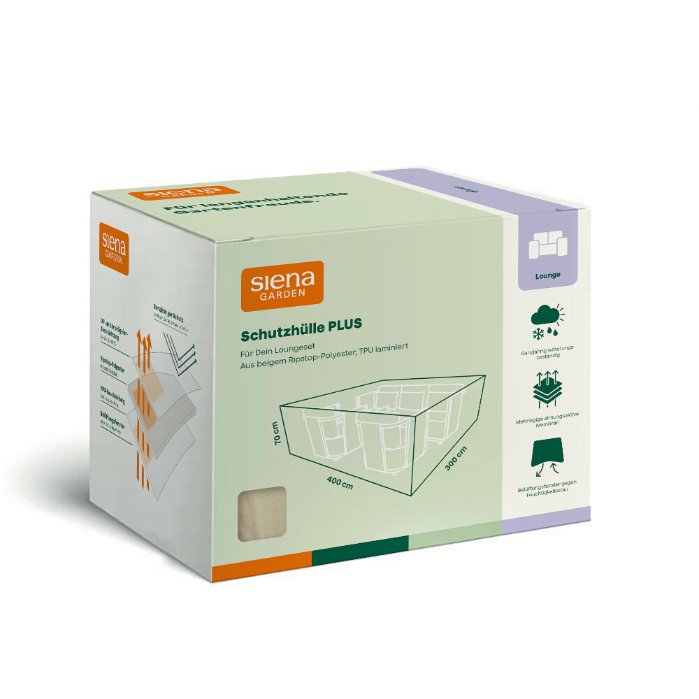 Siena Garden Loungesethülle 400x300x70 Schutzhülle Abdeckhaube Abdeckplane