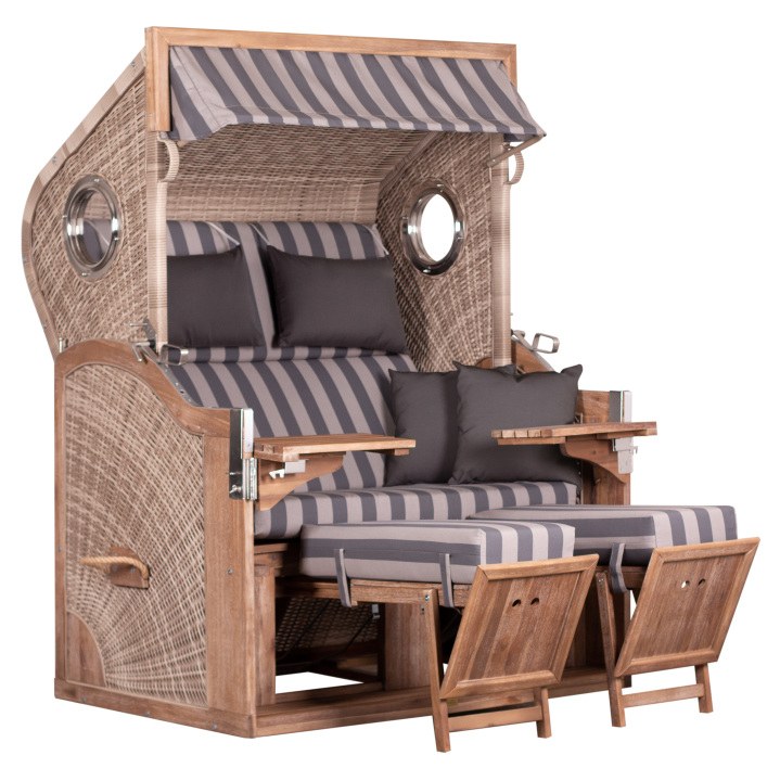 deVries Strandkorb TRENDY PURE GREENLINE 175XL PE Gartenstrandkorb 135x90x165 cm deVries Strandkorb TRENDY PURE GREENLINE 175XL PE Gartenstrandkorb 135x90x165 cm