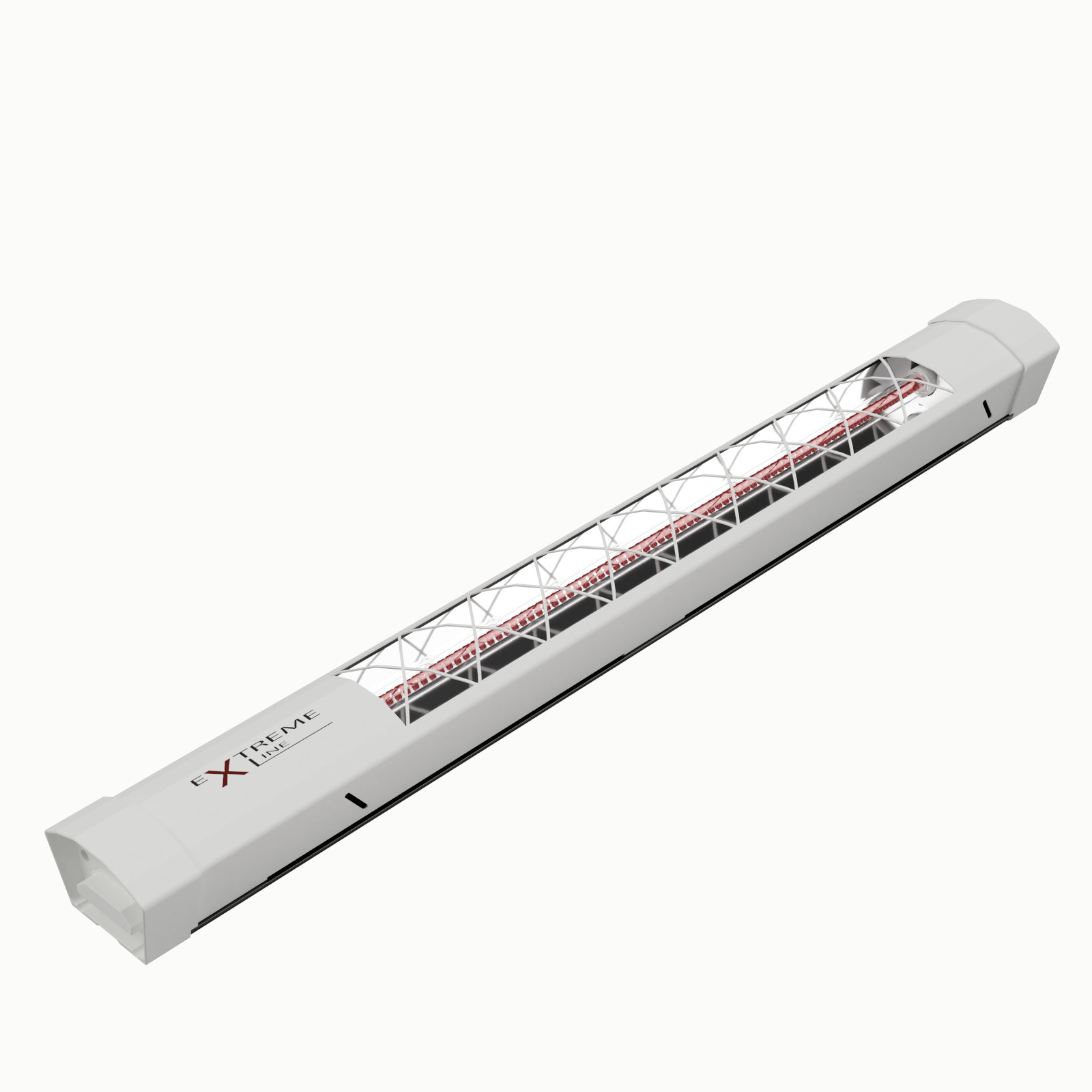 ExtremeLine HeatFlare carbon Edelstahl Infrarotstrahler Heizstrahler 1600W weiß