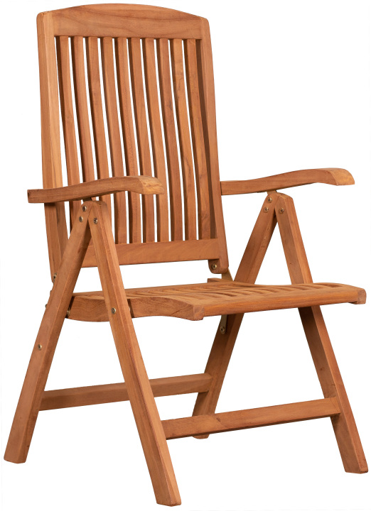deVries "WOODIE" Hochlehner-Klappsessel aus Teakholz Gartenstuhl 62x54x110 cm