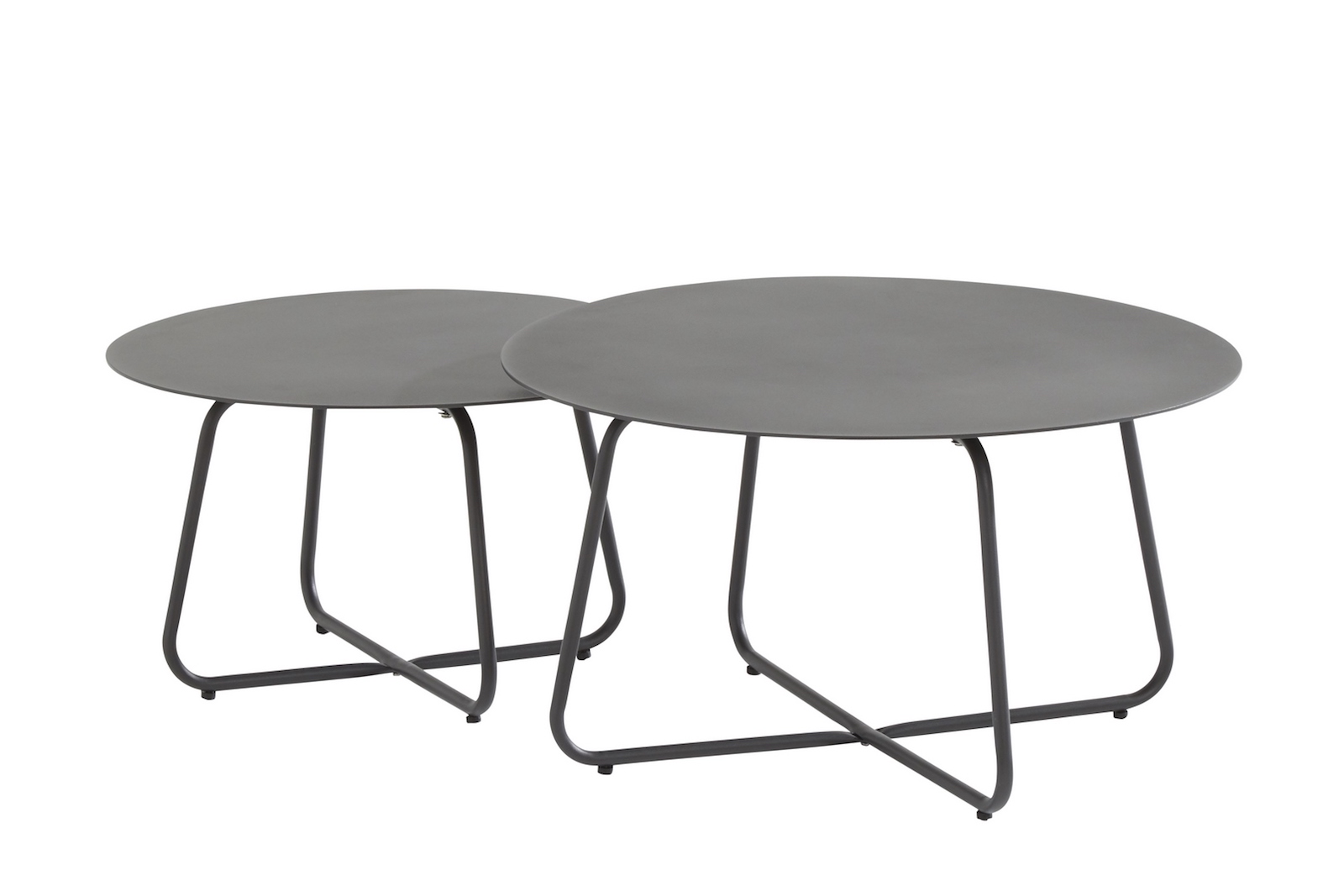 4Seasons Outdoor Dali Kaffeetisch 2er Set Beistelltisch Rund Edelstahl Anthrazit 4Seasons Outdoor Dali Kaffeetisch 2er Set Beistelltisch Rund Edelstahl Anthrazit