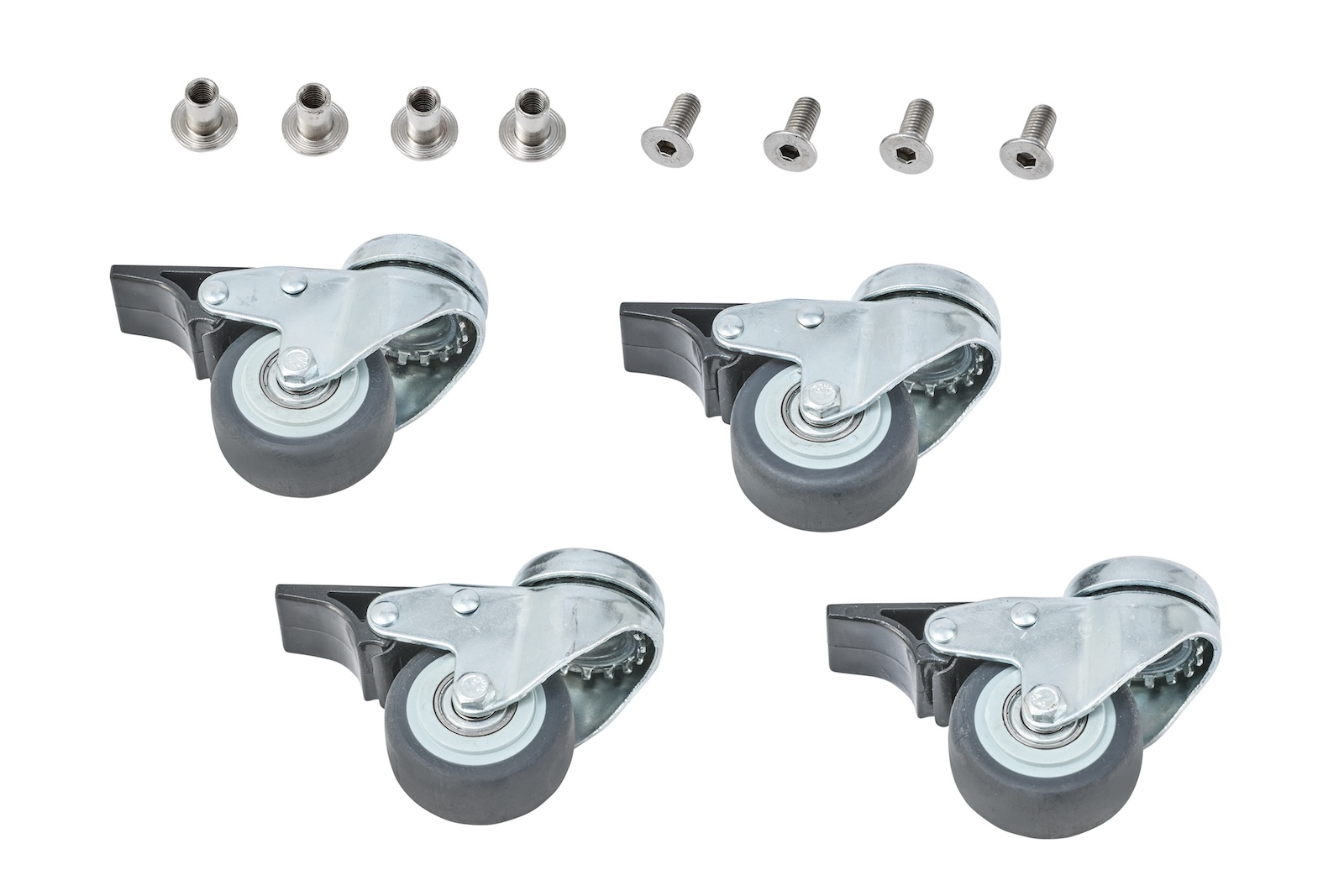 GLATZ Rollen Set 4 Stück zu Granitsockel Z 40/55/90 kg / M4 je ø 5 cm aus Stahl verzinkt