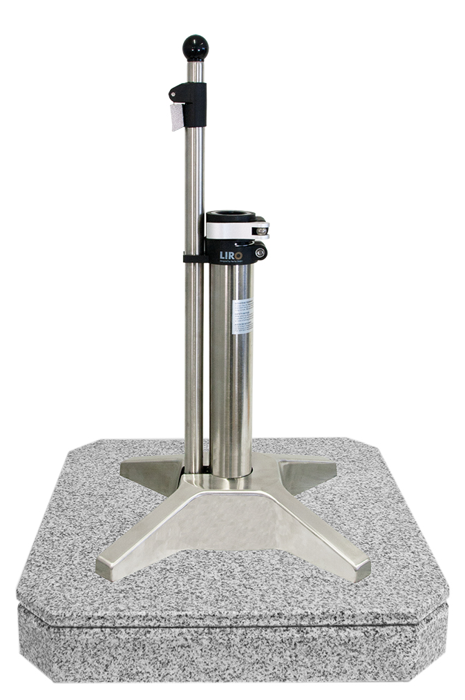 Liro Schirmständer Mini Plus 50 KE mit Schnellspannung  Granit 51 x 51 cm grau G50KE - 51- 05