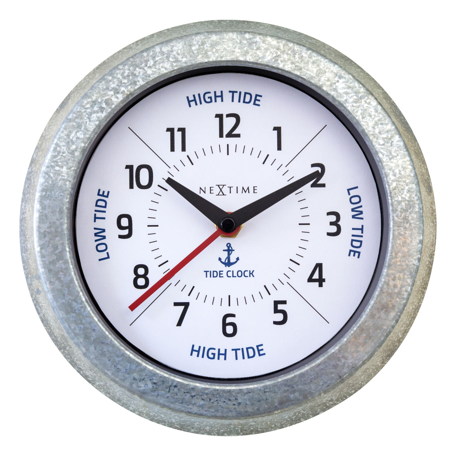 NeXtime Wanduhr Tide Metall silber Ø 22 cm mit Gezeitenanzeige Innenbereich NeXtime Wanduhr Tide Metall silber Ø 22 cm mit Gezeitenanzeige Innenbereich