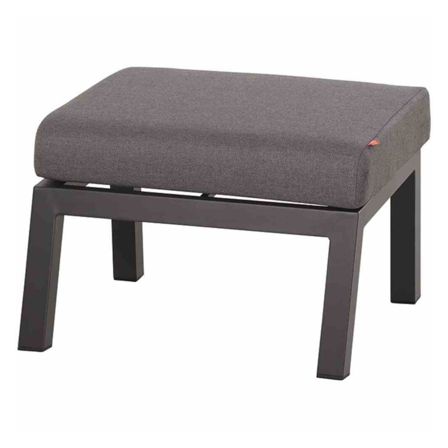 Siena Garden Lounge-Hocker Lindos Aluminium anthrazit/Ranotex grau Fußhocker