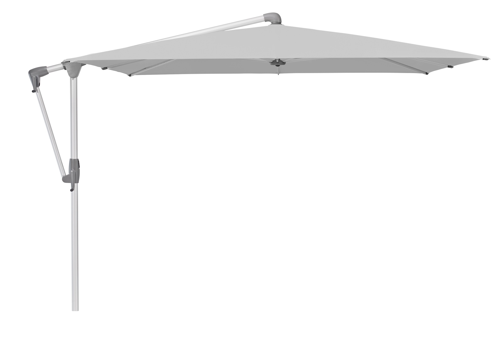 GLATZ Sonnenschirm SUNWING® CASA quadratisch 270 x 270 cm Gestell natureloxiert Farbe 501 Granite Ampelschirm