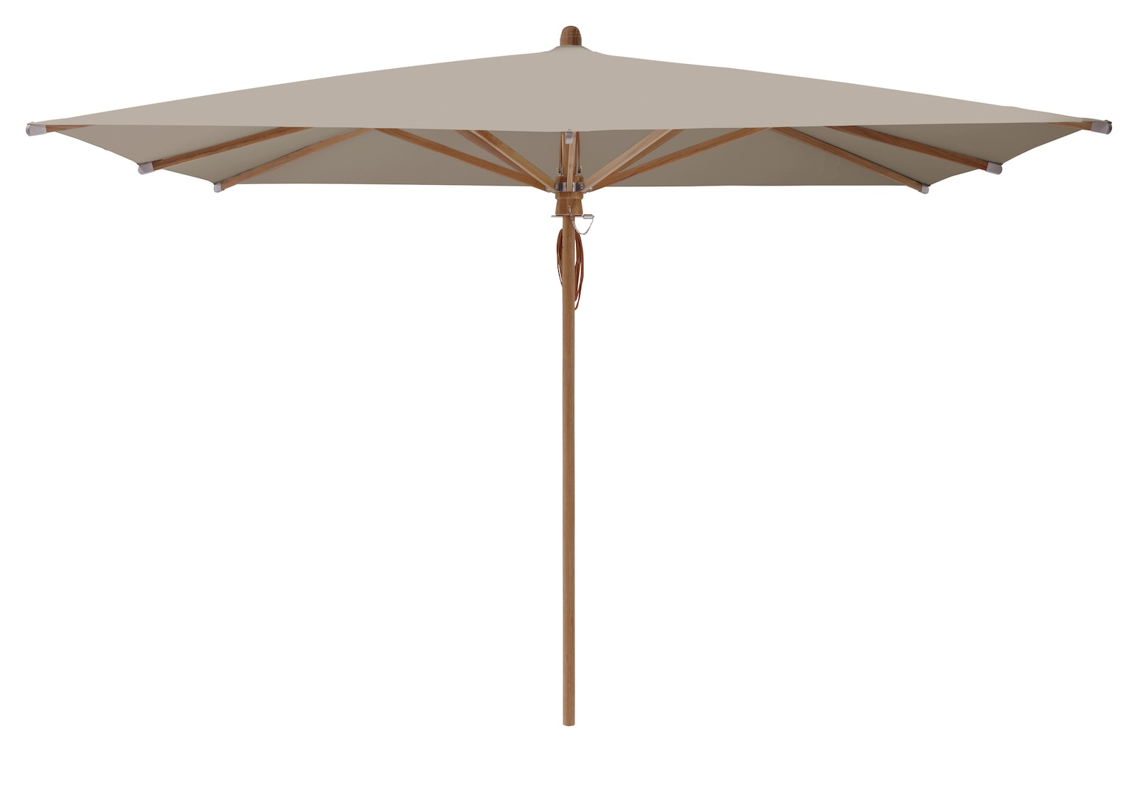 GLATZ Sonnenschirm TEAKWOOD eckig 330 x 330 cm Mittelmastschirm 27 Farbvarianten