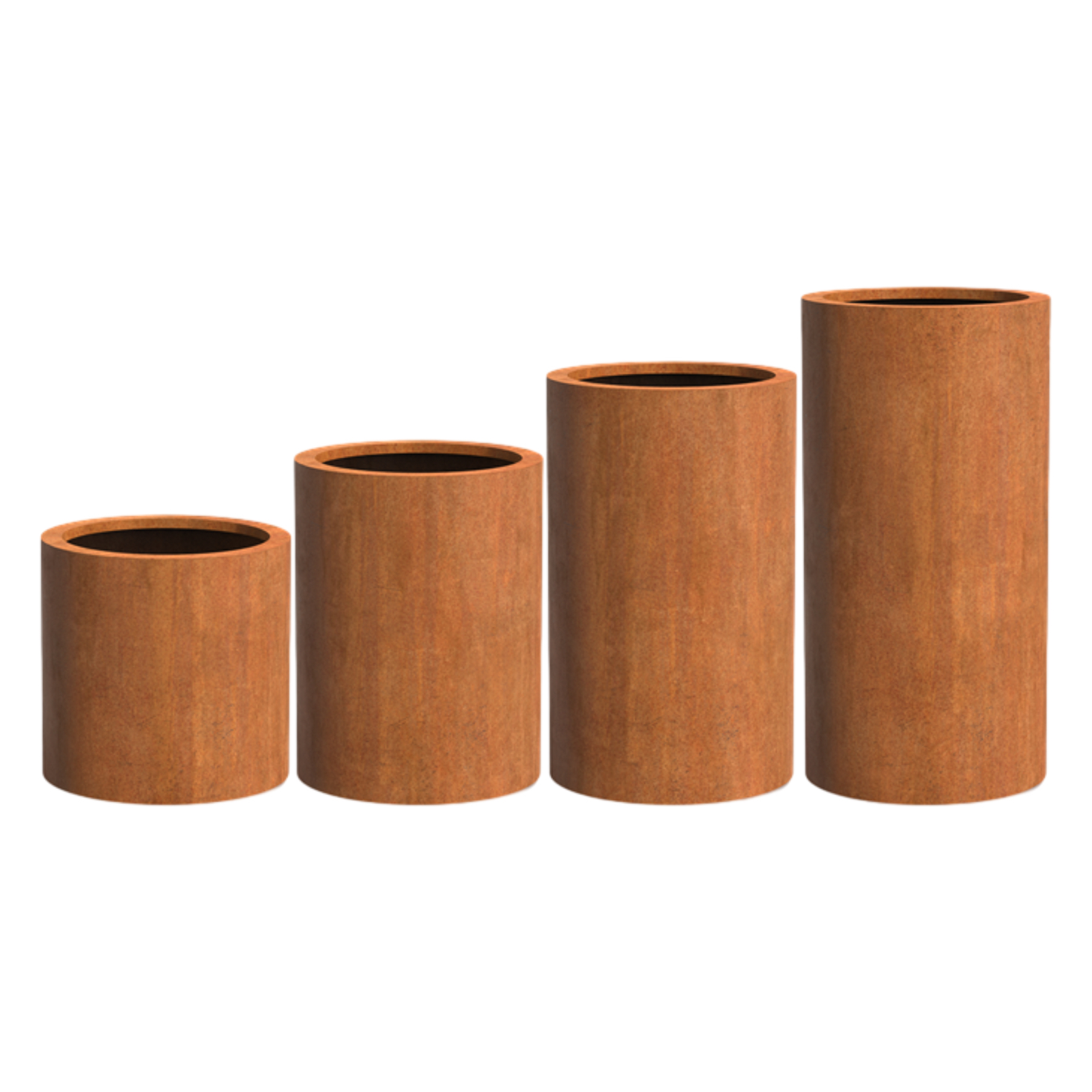 Adezz Circum mit Boden Pflanzgefäß aus Corten-Stahl Pflanzkübel Blumentopf