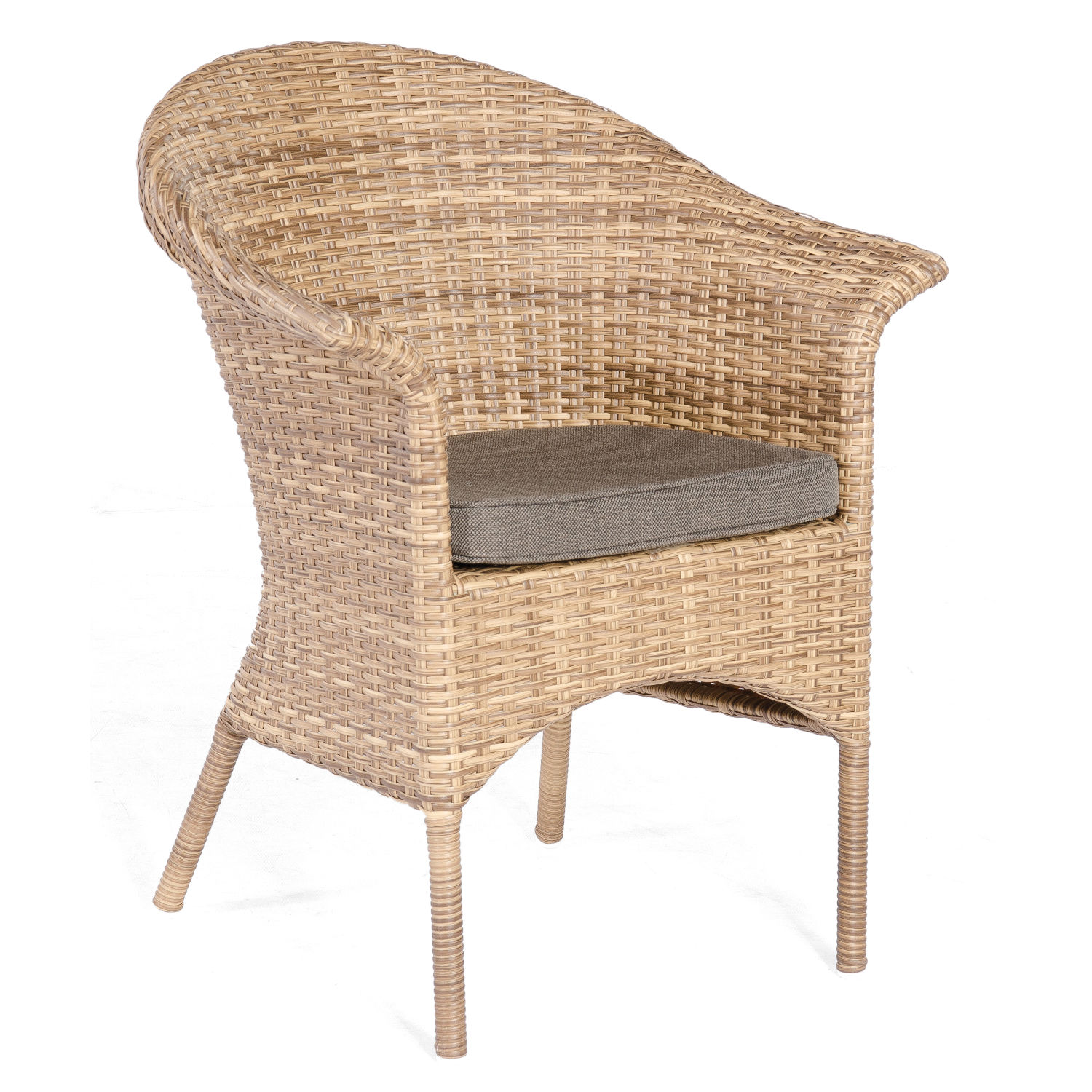 Sonnenpartner 6er-Set Garten-Sessel Cayman Aluminium mit Polyrattan natura-antik Gartenstuhl