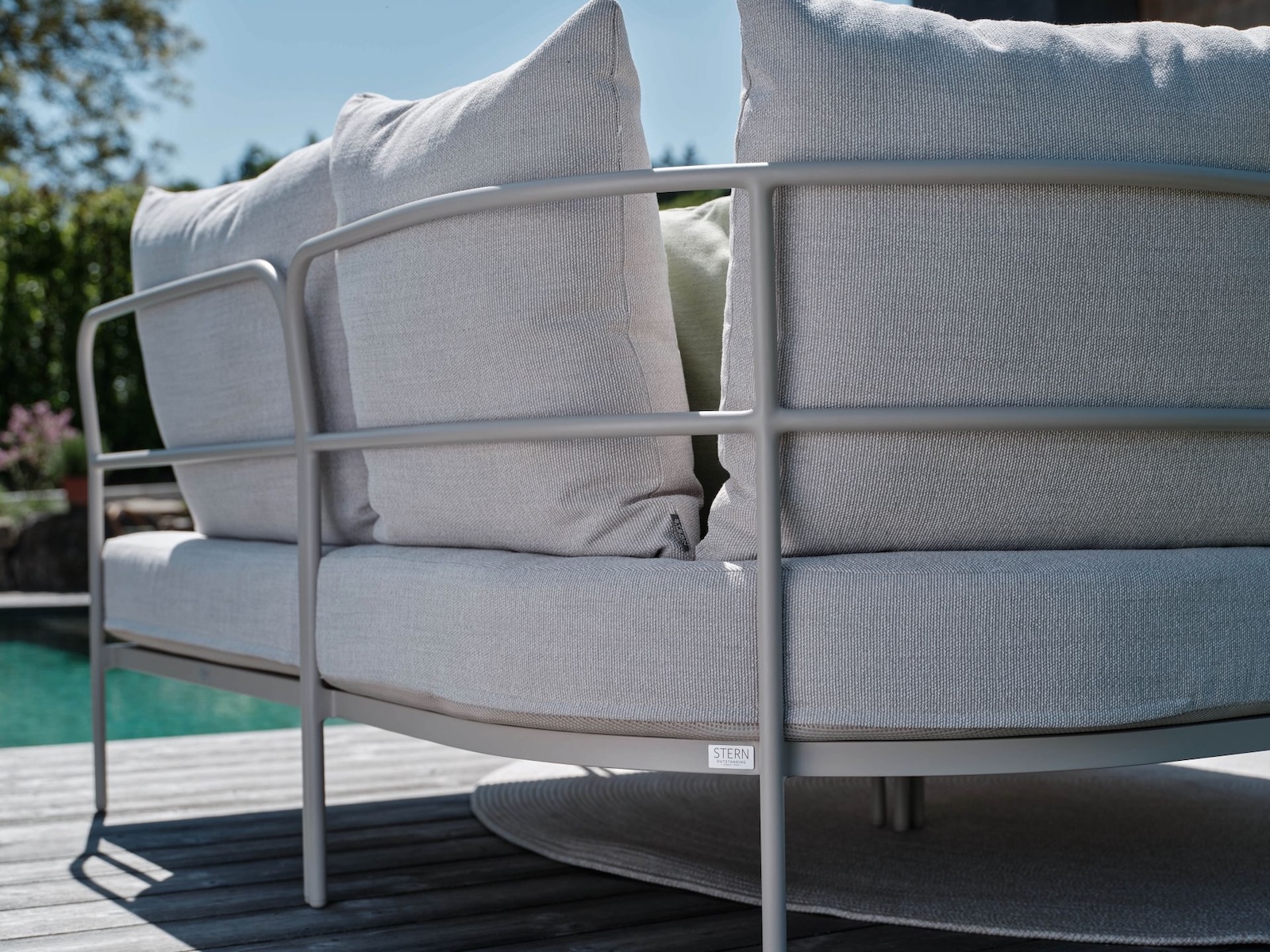 Stern Coco Lounge-Eckelement Lounge-Bank Lounge-Sofa Gartensofa greige/vanilla