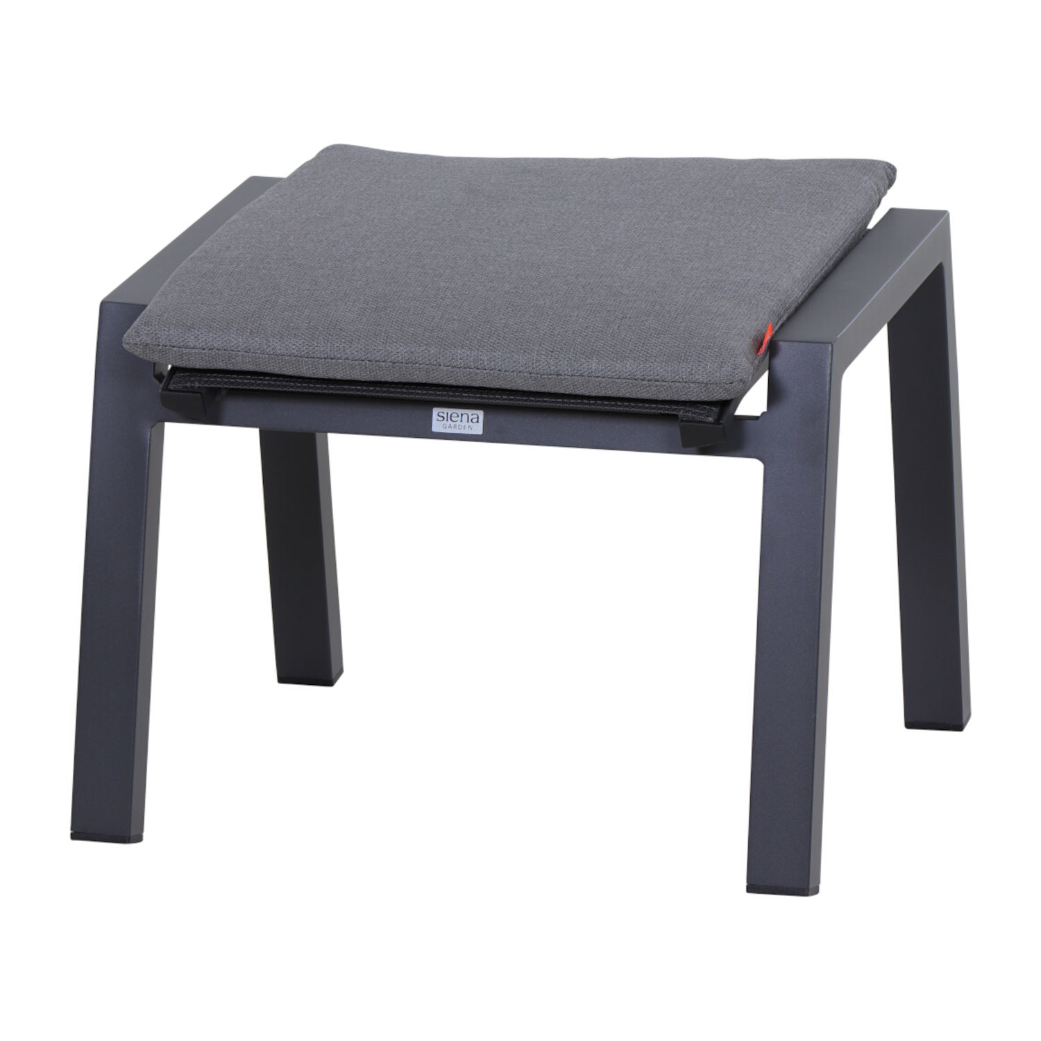 Siena Garden Fußhocker Lindos Aluminium anthrazit/Ranotex® grau Sitzhocker