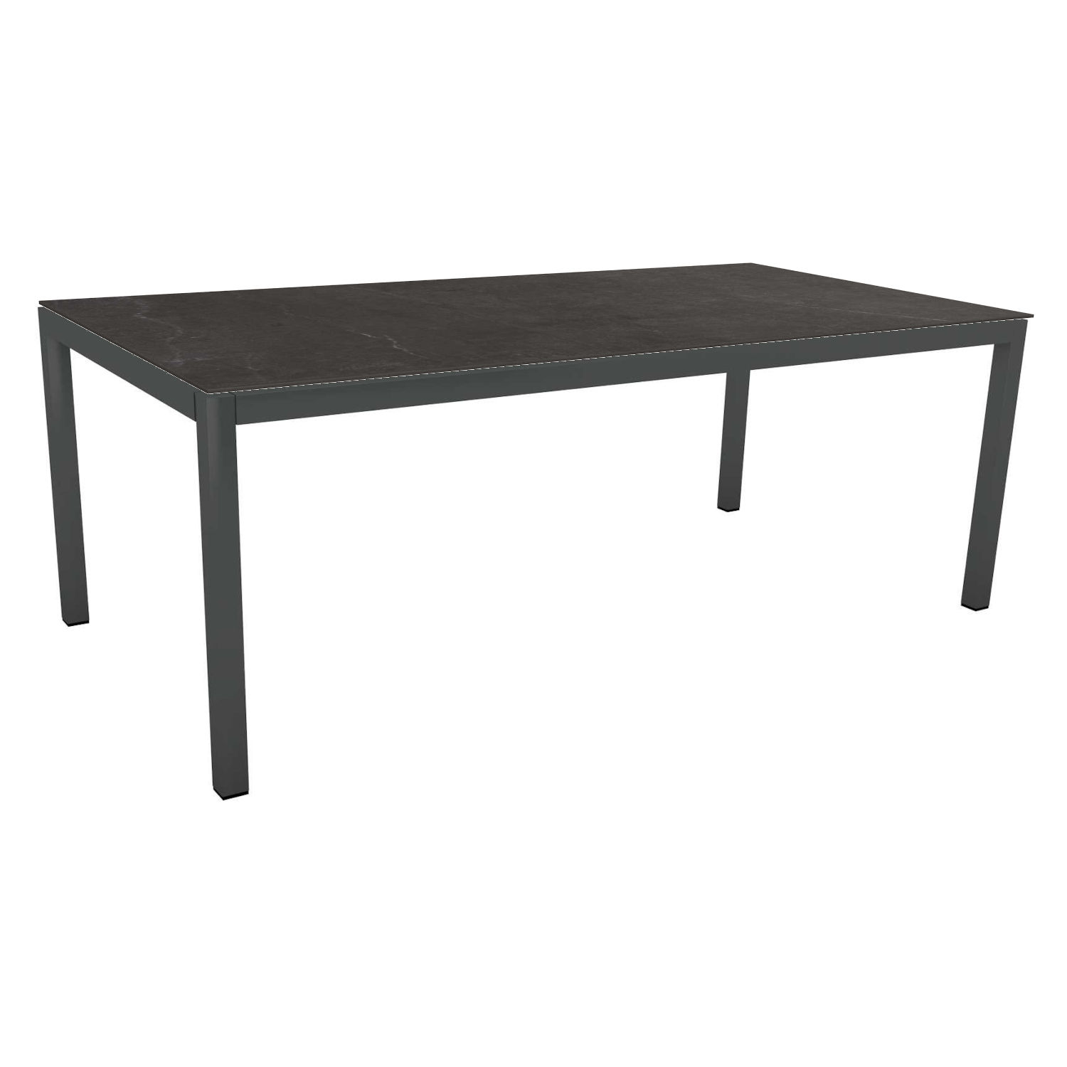 Stern Gartentisch 200x100 cm Aluminium anthrazit/Dekton Lava anthrazit Tisch