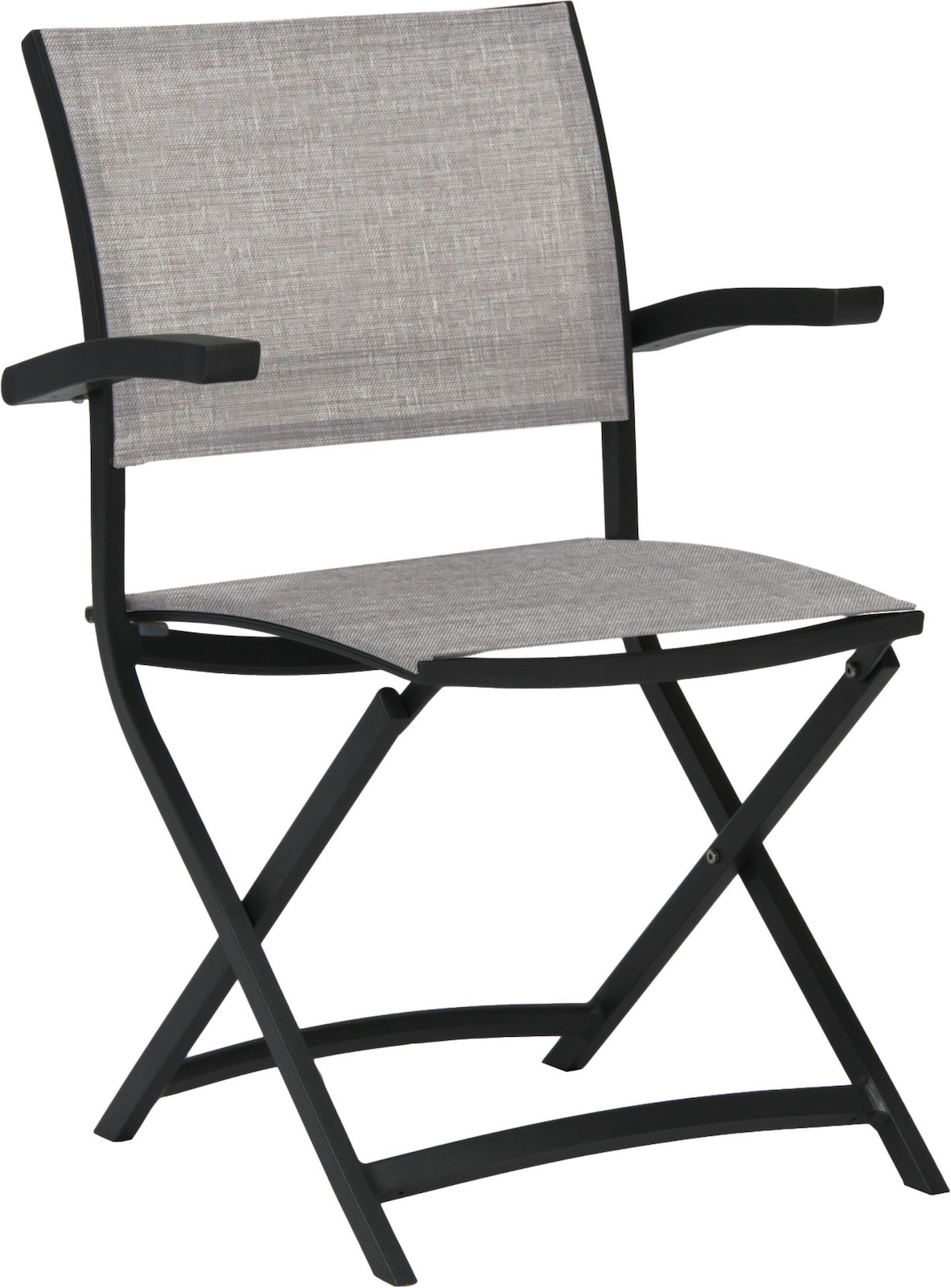 Stern Camillo Balkonklappsessel Klappsessel Klappstuhl leinengrau/schwarz