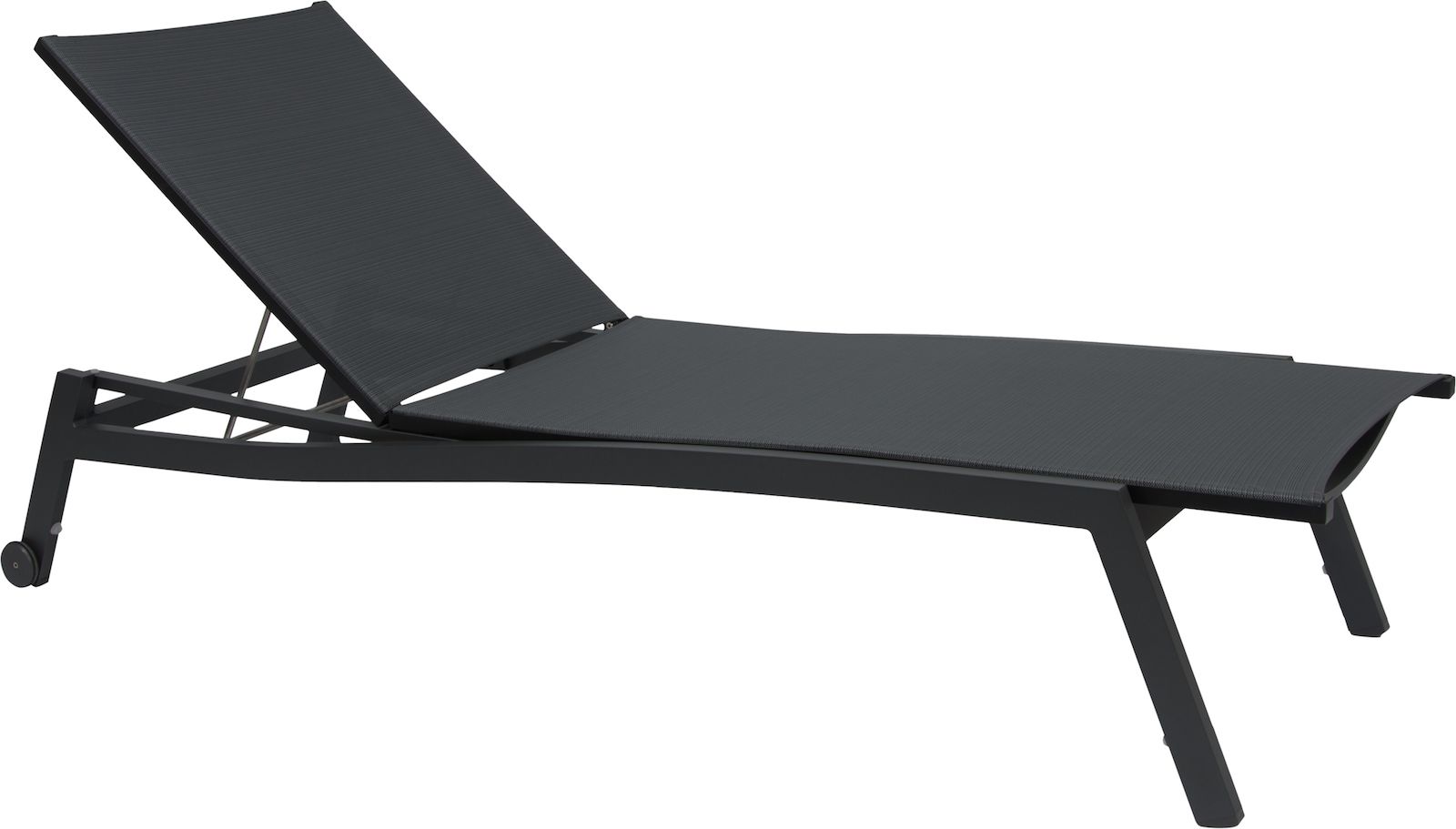 Stern Rollenliege Allround Aluminium anthrazit/Textilen karbon 201x70 cm 5-fach verstellbar Sonnenliege Gartenliege