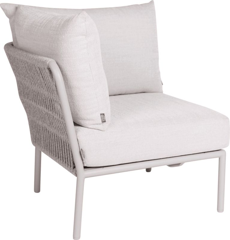 Stern Eckelement Romy Lounge Aluminium greige Kissen 100% Polyacryl Vanilla