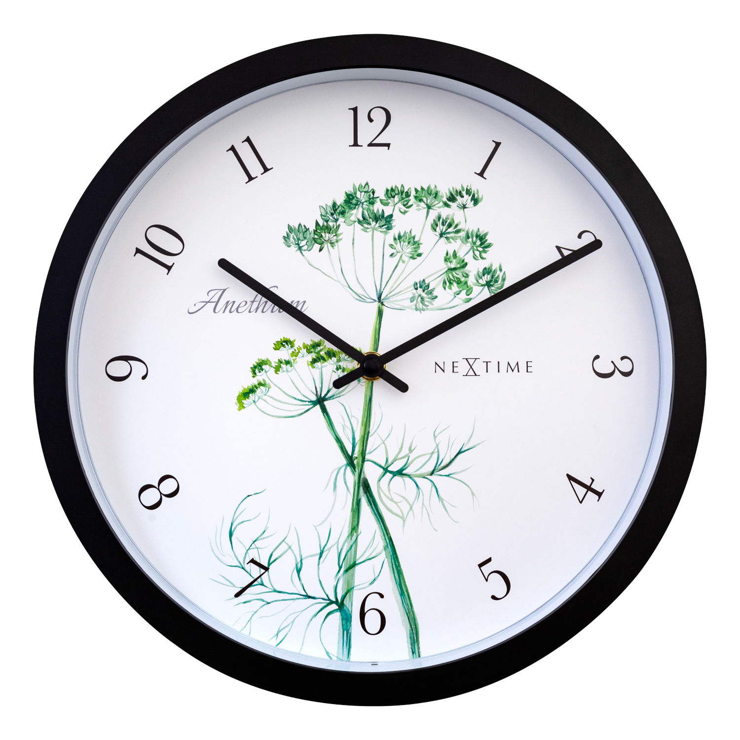 NeXtime Wanduhr Anethium Kunststoff schwarz Ø 30,5 cm Innen/Außen Gartenuhr NeXtime Wanduhr Anethium Kunststoff schwarz Ø 30,5 cm Innen/Außen Gartenuhr