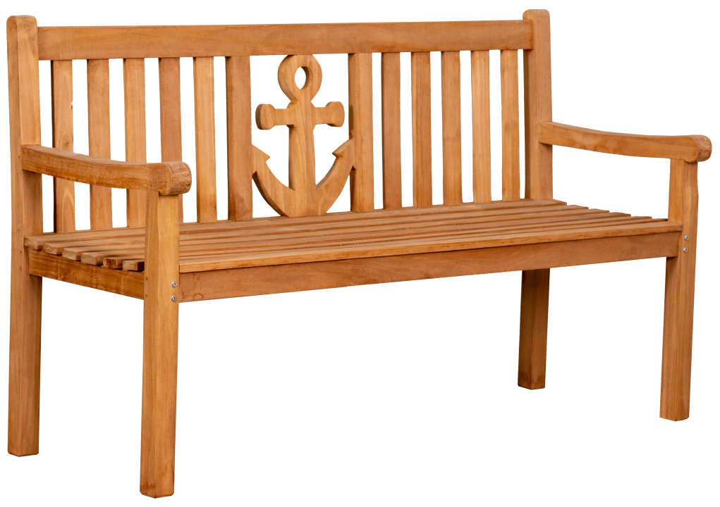 deVries Gartenbank "WOODIE" Ankerplatz 150 mit eingearbeiteten Anker in der Rückenlehne, Größe 150 x 60 x 89 cm