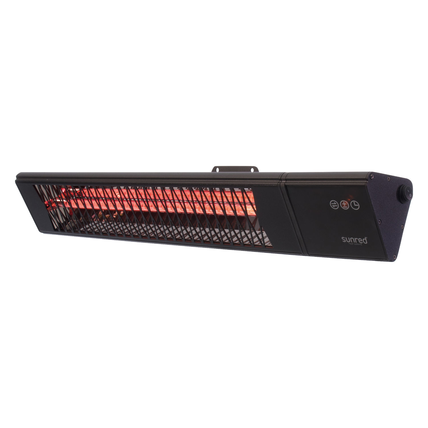 SUNRED® Wand-Infrarot-Heizstrahler Triangle Dark Smart Wall Black 2500 Watt