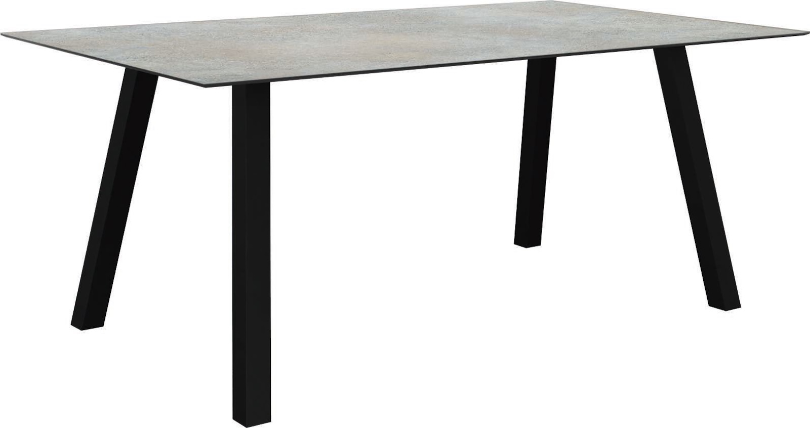 Stern Interno Dining-Tisch Gartentisch Vierkantrohr Aluminium schwarz mehrere Varianten