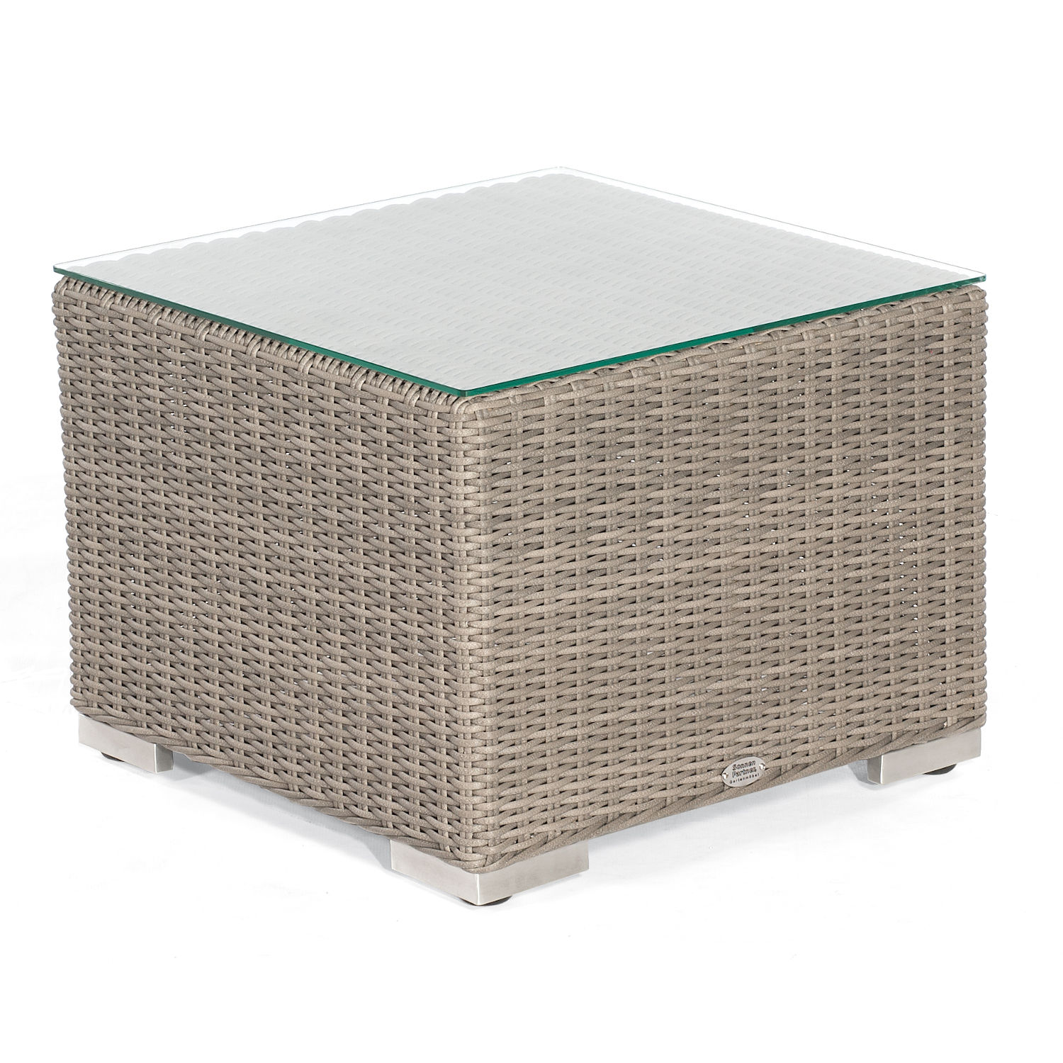 Sonnenpartner Residence Lounge-Tisch mit Glas Wetterbeständig 60x60cm stone-grey Sonnenpartner Residence Lounge-Tisch mit Glas Wetterbeständig 60x60cm stone-grey