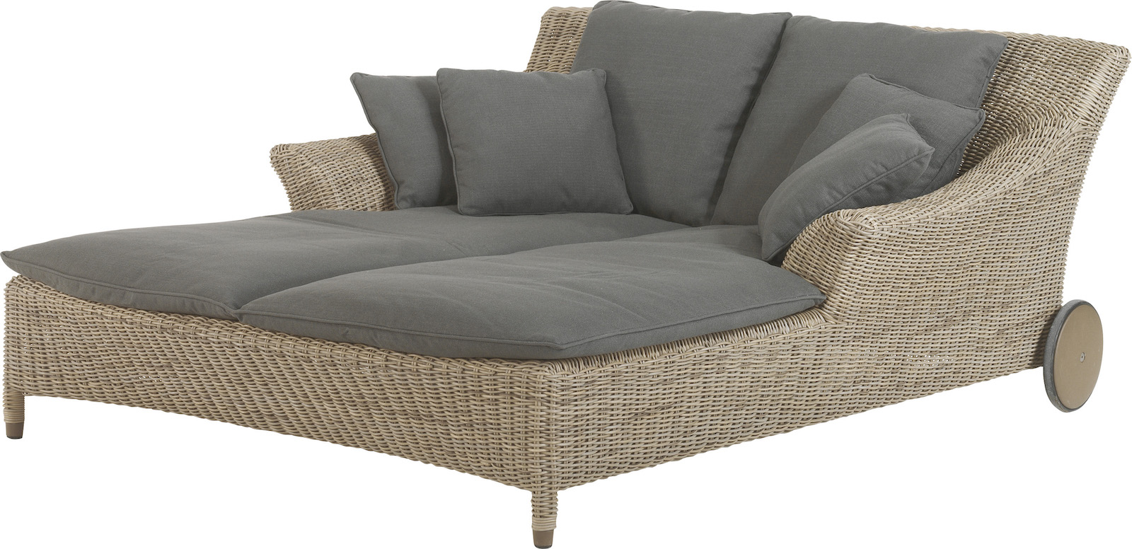 4Seasons Outdoor Valentine Doppel-Roll-Liege Sonnenliege Polyrattan pure 4Seasons Outdoor Valentine Doppel-Roll-Liege Sonnenliege Polyrattan pure