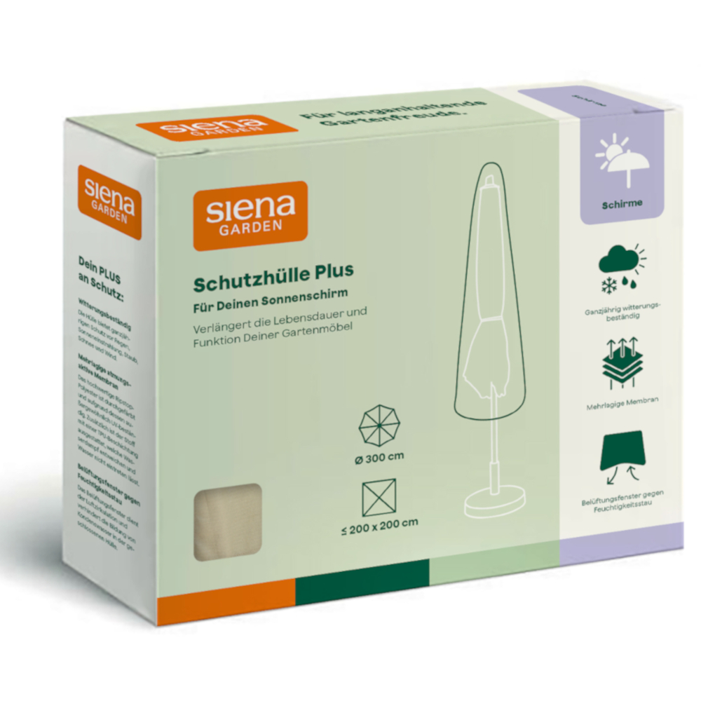 Siena Garden Schirmhülle H165 x 25/35 Schutzhülle Abdeckplane Abdeckhaube
