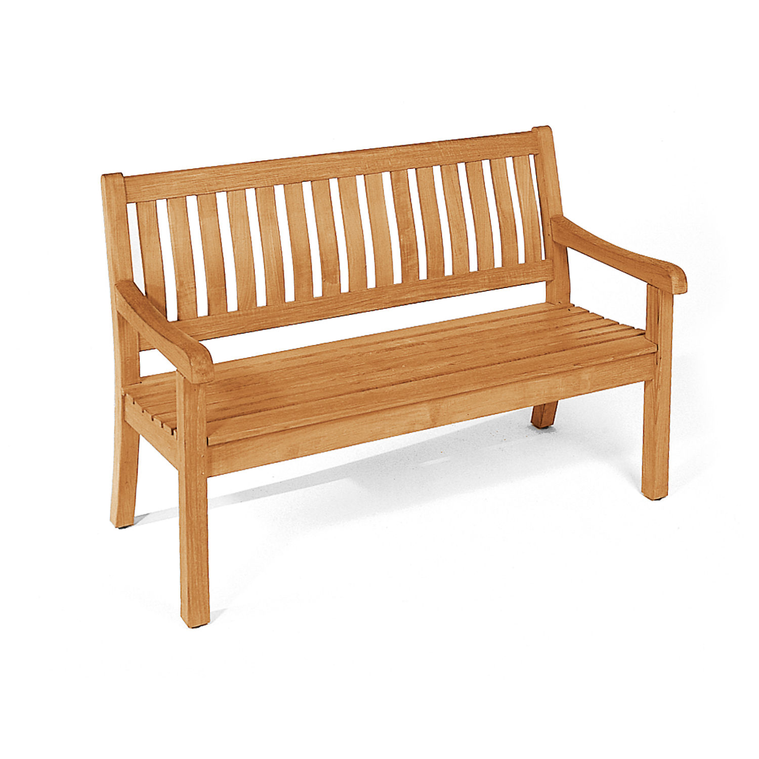 Sonnenpartner Wales 2-Sitzer Bank Gartenbank Sitzbank 130 cm Teakholz Pure