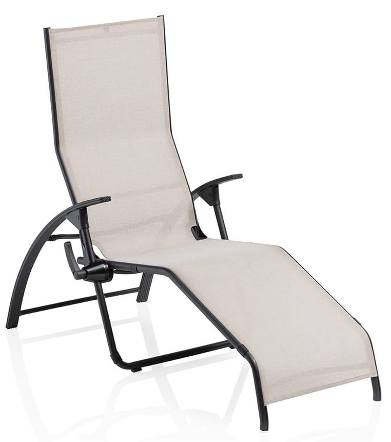 Kettler-Pacific Bäderliege schwarz matt/Dublin Aluminium