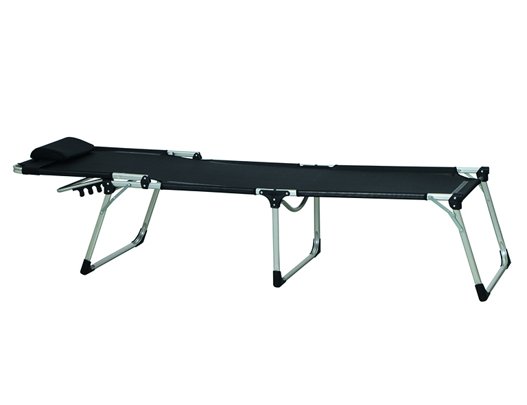 Siena Garden Sole Sonnenliege Aluminium silber mit Textilbezug schwarz 357891 Klappliege
