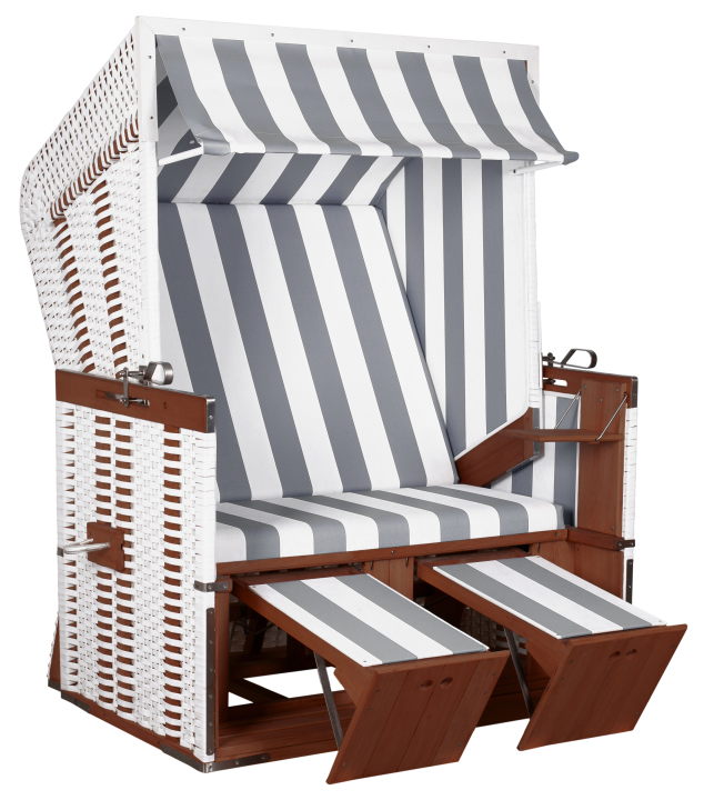 deVries Profi Strandkorb Nordsee Sylt PVC white Gartenstrandkorb 124x87x159 cm deVries Profi Strandkorb Nordsee Sylt PVC white Gartenstrandkorb 124x87x159 cm