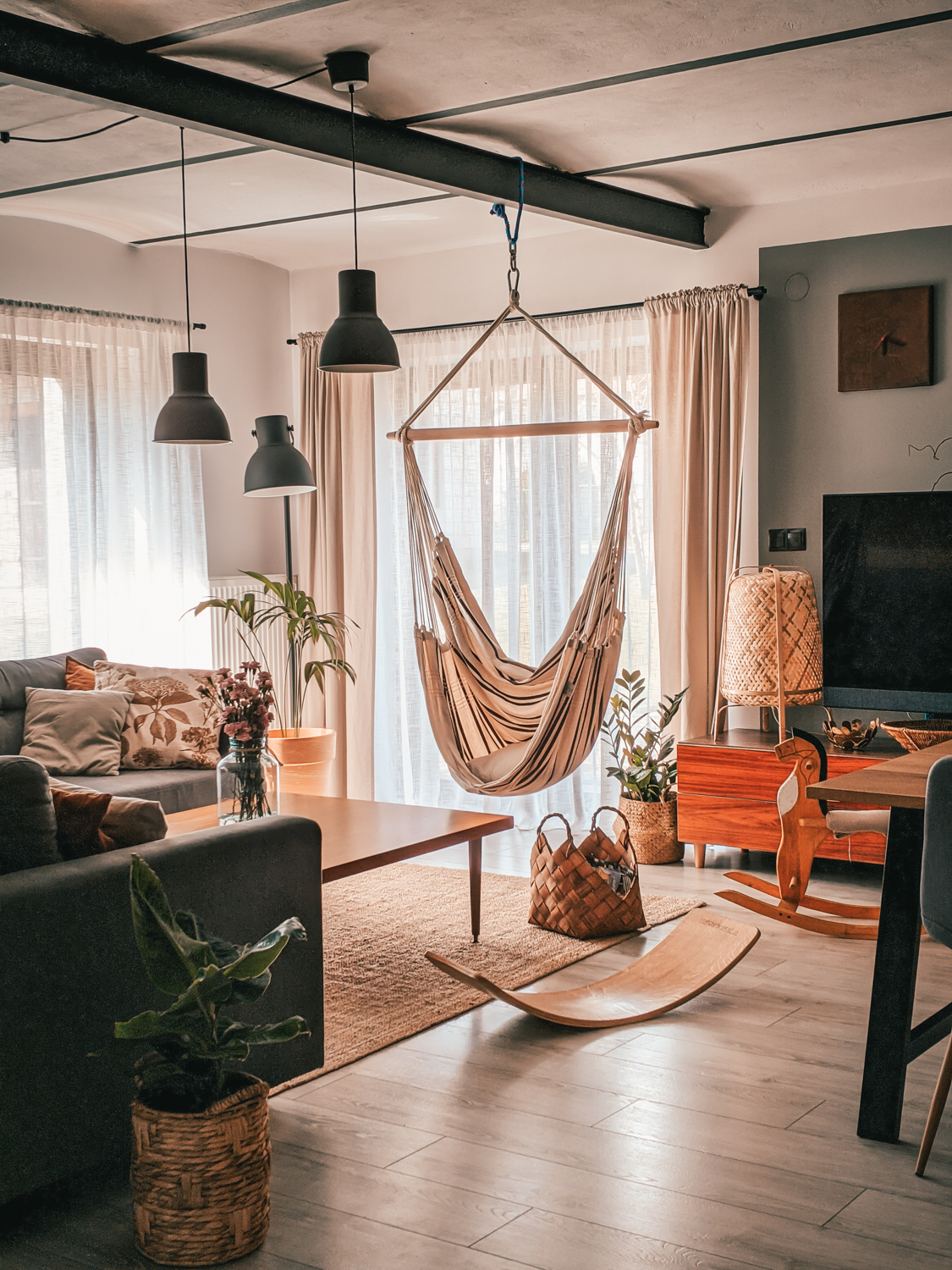 AMAZONAS XL Hängesessel Brasil Cappuccino mit Spreizstab Sitzfläche ca. 160 x 130 cm