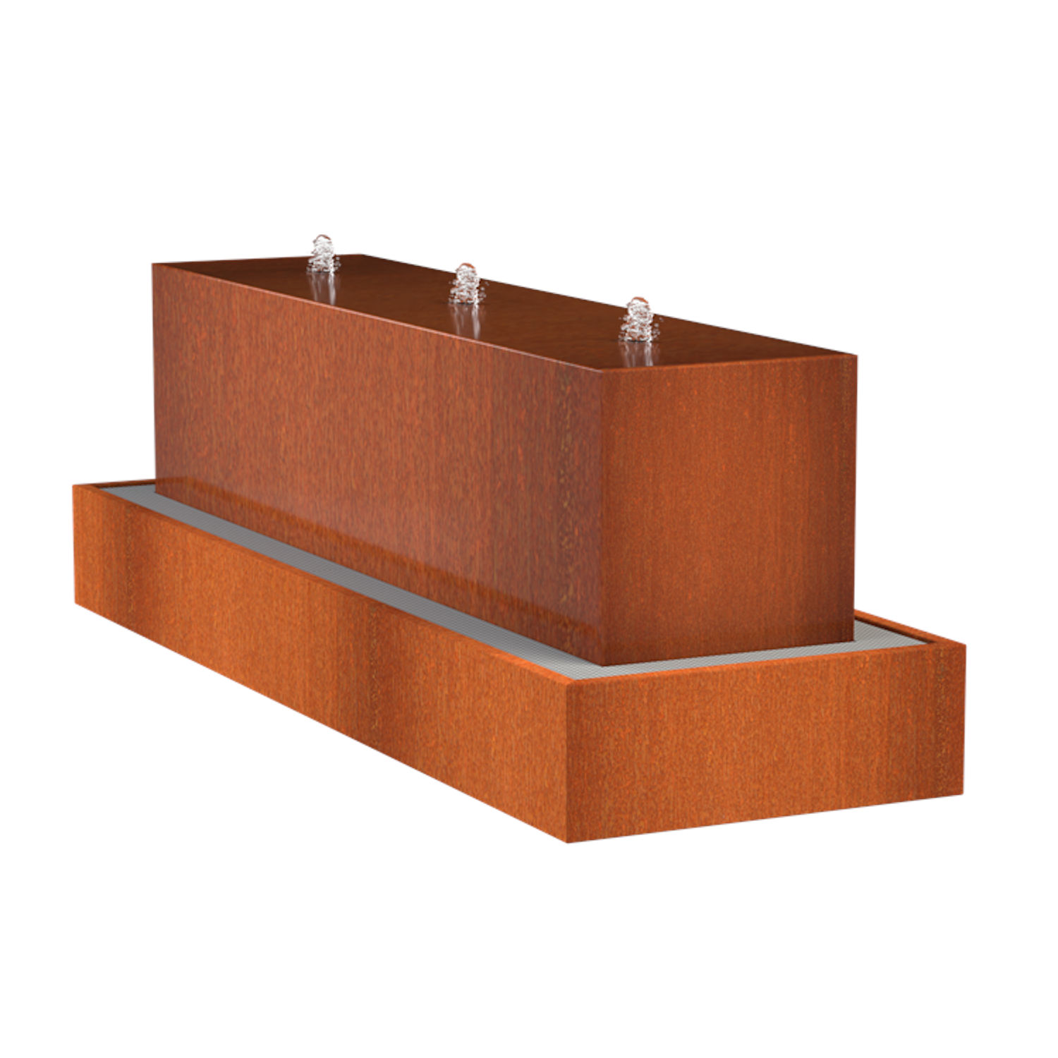 Adezz Wasserblock Corten-Stahl 300x70x70 cm Rost Wasserspiel mit Pumpe und LED Adezz Wasserblock Corten-Stahl 300x70x70 cm Rost Wasserspiel mit Pumpe und LED