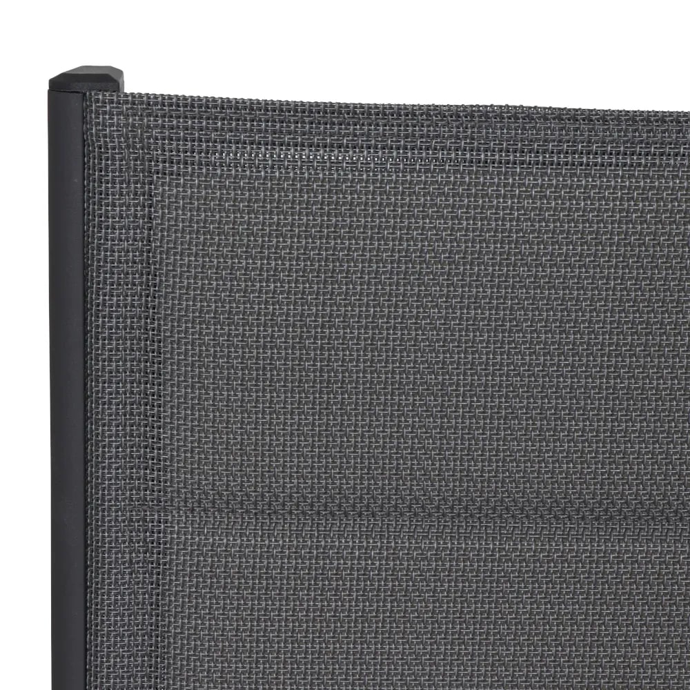 Siena Garden Tesoro Klappsessel - Aluminiumgestell, Textil (schwarz), FSC-Teak (N40077)