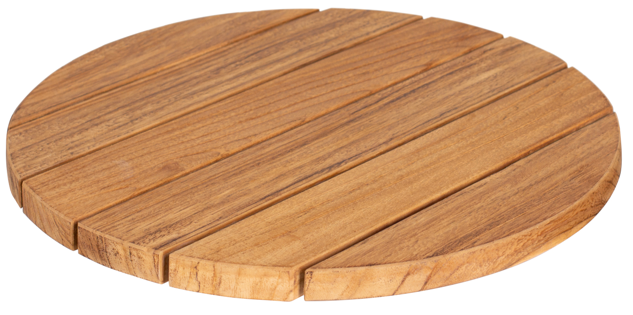 deVries "LAZY SUSAN" Drehteller aus Teakolz 6 Latten rustikale Optik ø40 x 5 cm