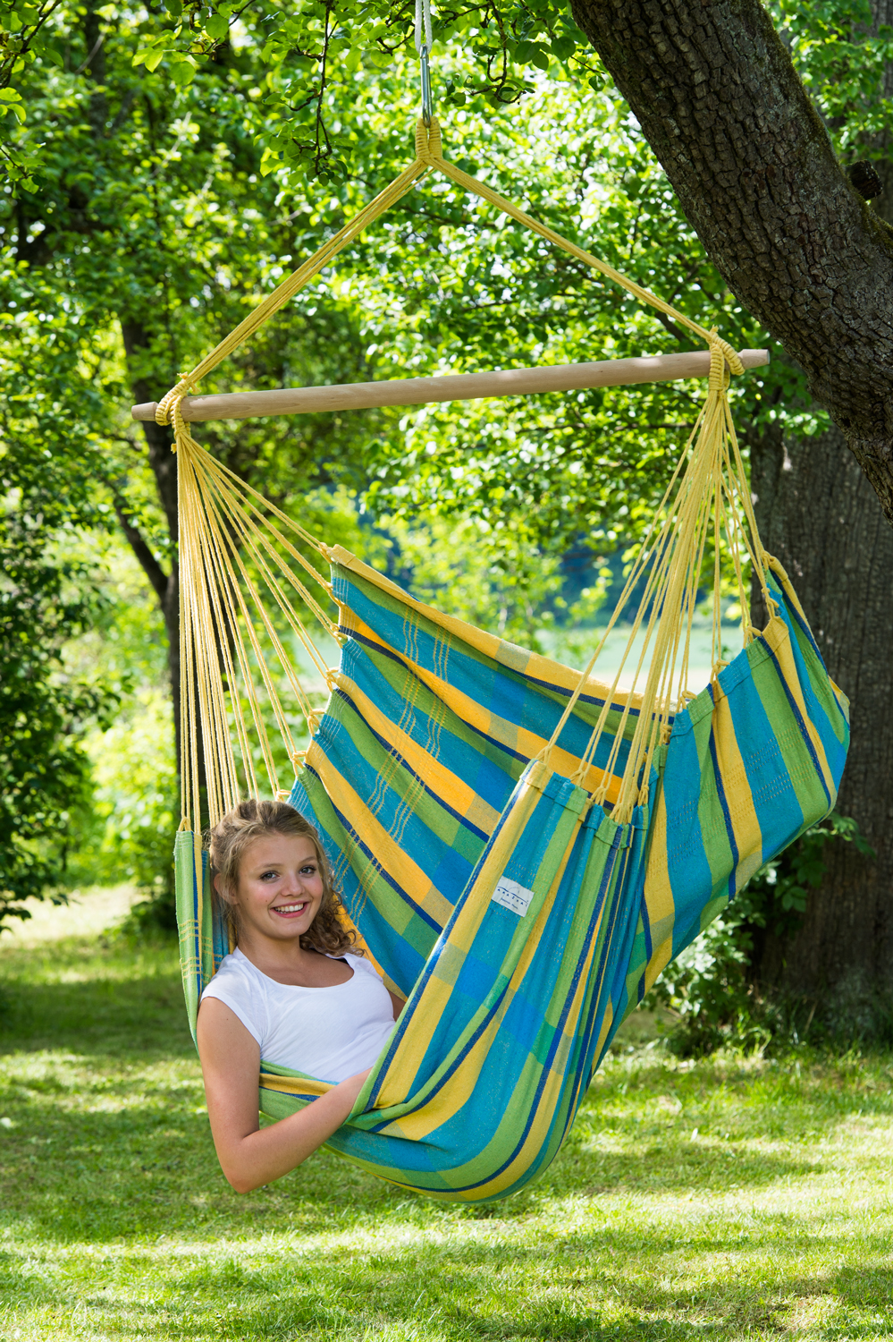 AMAZONAS XL Hängesessel Brasil Lemon mit Spreizstab Sitzfläche ca. 160 x 130 cm
