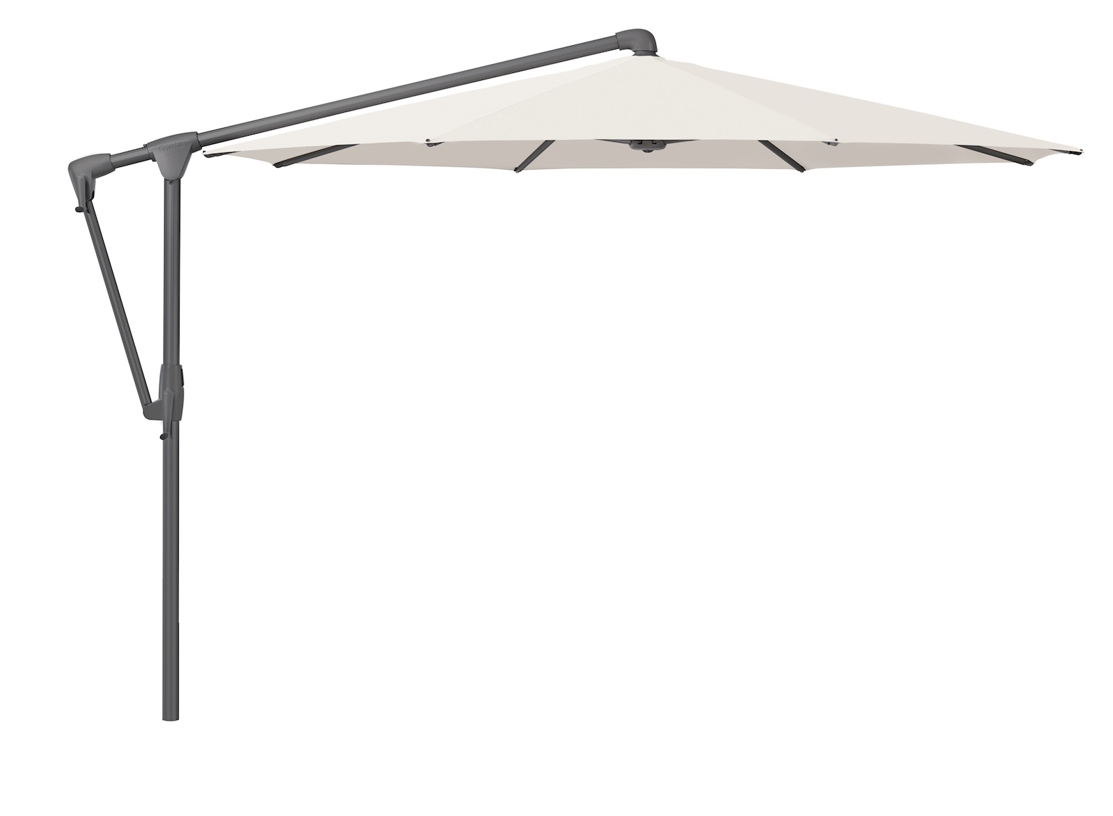 GLATZ Sonnenschirm SUNWING® CASA rund ø 300 cm Gestell anthrazit Farbe 453 Vanilla Ampelschirm