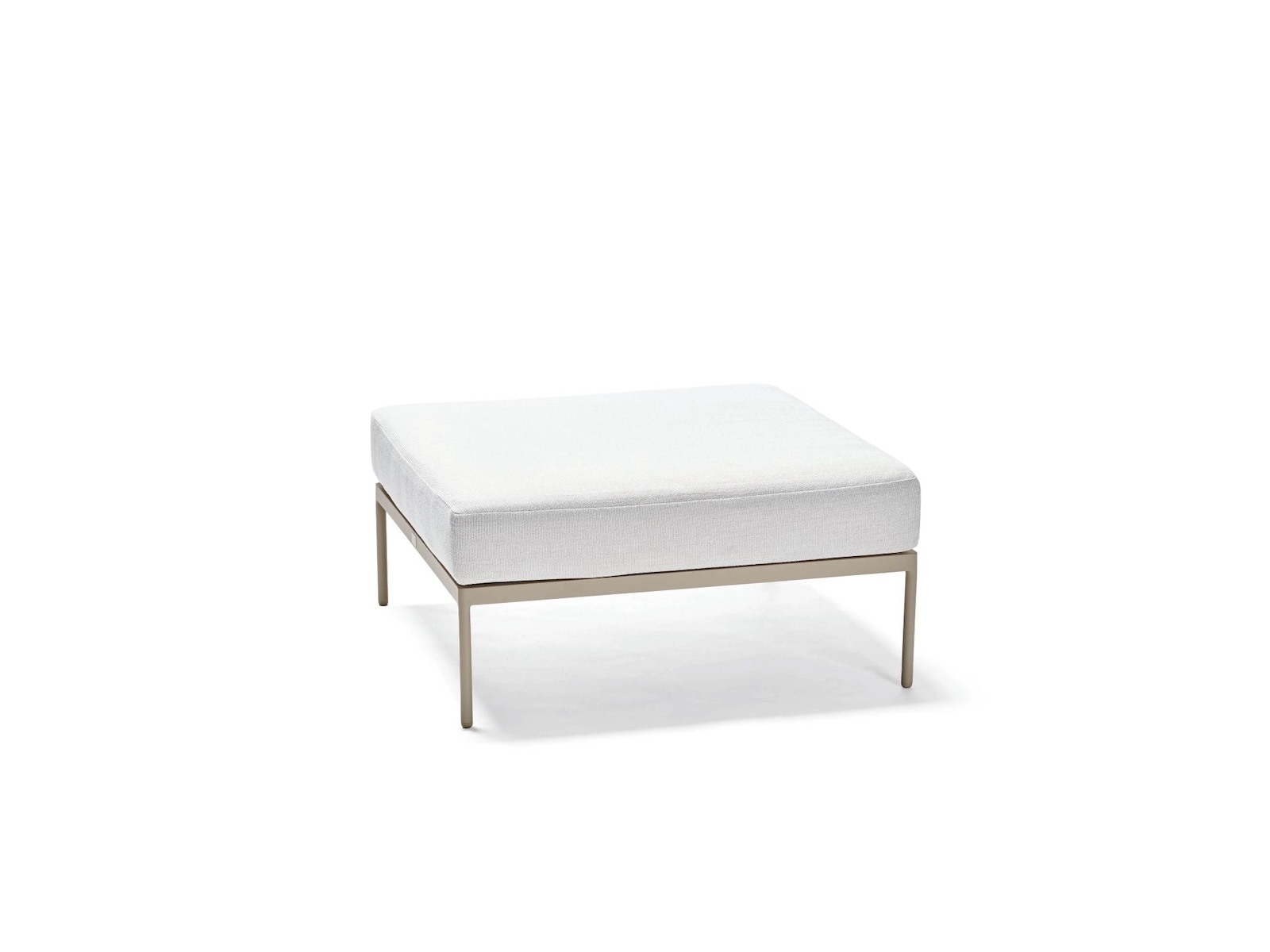 Stern Coco Hocker Sitzhocker Lounge-Hocker Aluminium greige Kissen mehrere Farben