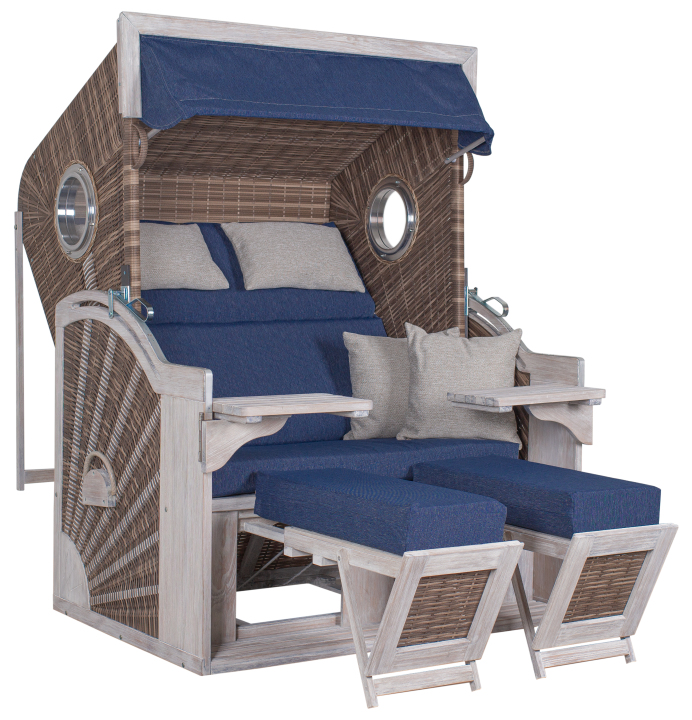 deVries Strandkorb PURE® SEASIDE XL PE Des. 504 white kubu 135 x 92 x 165 cm deVries Strandkorb PURE® SEASIDE XL PE Des. 504 white kubu 135 x 92 x 165 cm