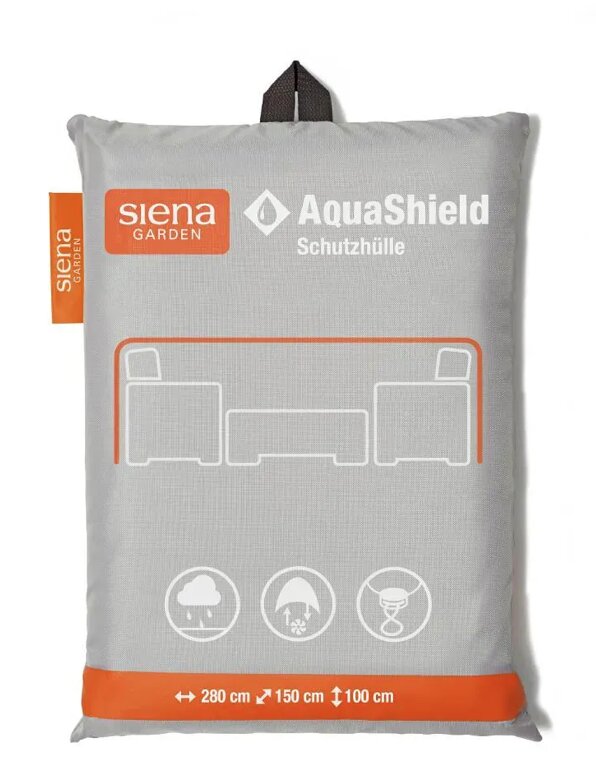 Siena Garden AquaShield Sitzgruppenhülle - 280x150x100cm - Polyester, hellgrau (M03702)