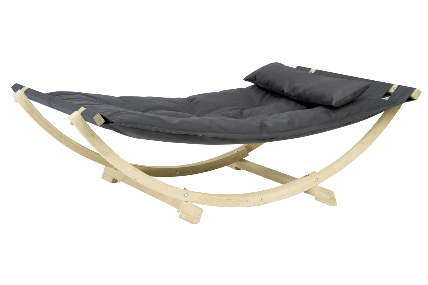 AMAZONAS XXL Schwebebett Lounge Bed Schwebeliege Anthracite inkl. Holzgestell AMAZONAS XXL Schwebebett Lounge Bed Schwebeliege Anthracite inkl. Holzgestell
