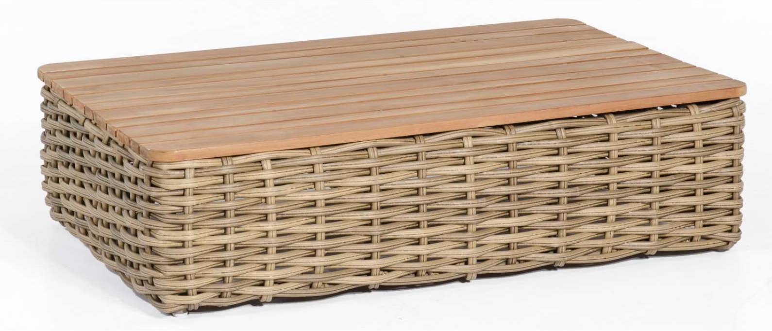 Sonnenpartner Loungetisch Sands 120x80 cm Aluminium/Teakholz mit Polyrattan Light Oaks Lounge-Tisch Sonnenpartner Loungetisch Sands 120x80 cm Aluminium/Teakholz mit Polyrattan Light Oaks Lounge-Tisch