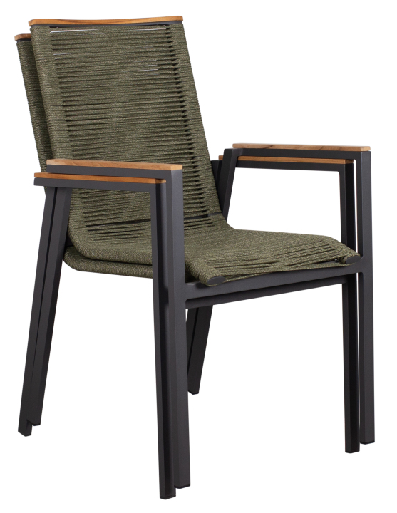 deVries 2x Stapelsessel "MONTANA" 2 Stück, Größe 55 x 66 x 87 cm, grün