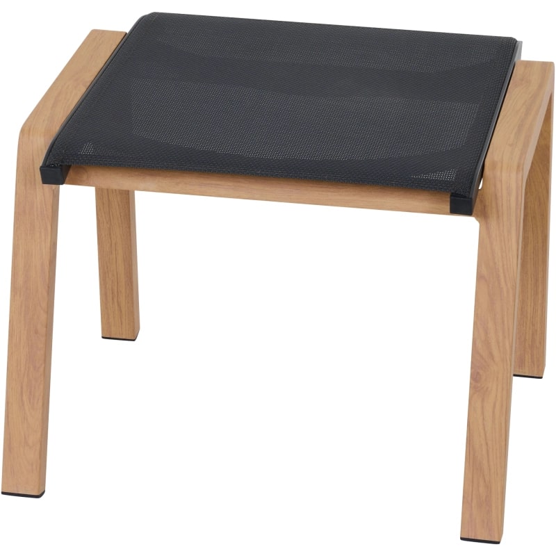 Siena Garden Catania Dining Hocker – Aluminium, teaklook & Ranotex in grau (T88500)