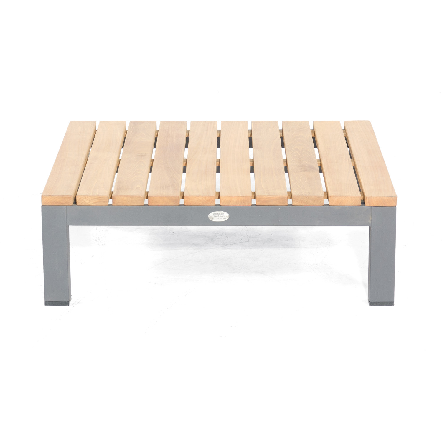 Sonnenpartner 4-teilige Lounge-Sitzgruppe Equila Aluminium/Teakholz mit Kissen anthrazit Loungegruppe